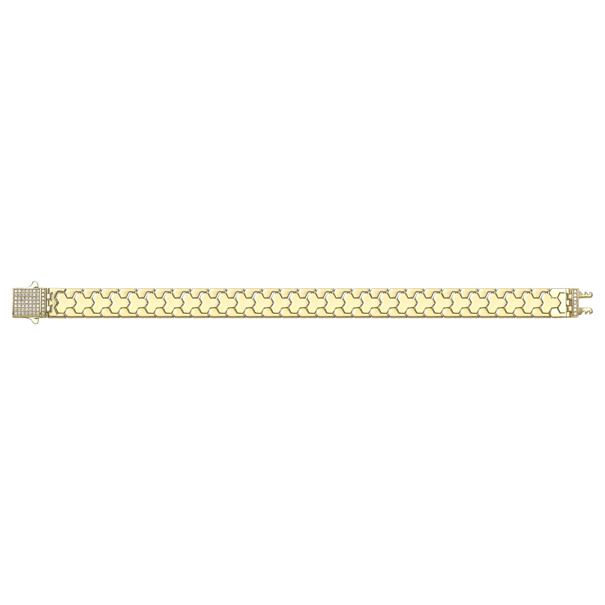Solid gold braided bracelet, 15.28 g — shown square on a plain background.