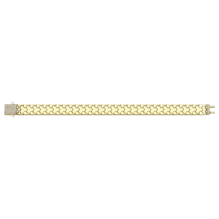 Solid gold braided bracelet, 15.28 g — shown square on a plain background.