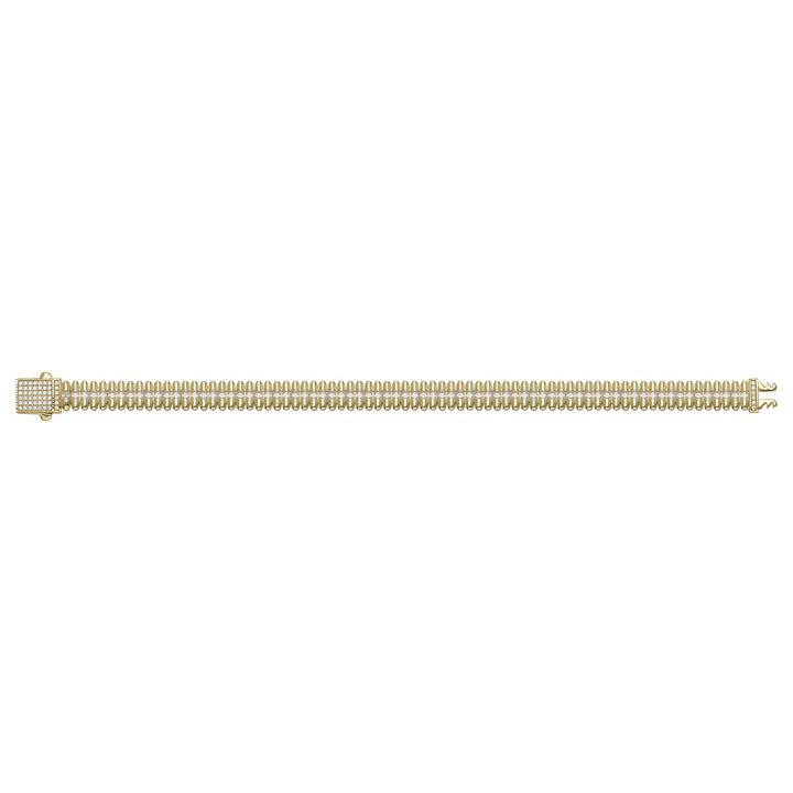 Solid gold bar link bracelet, 19.15 g — shown square on a plain background.