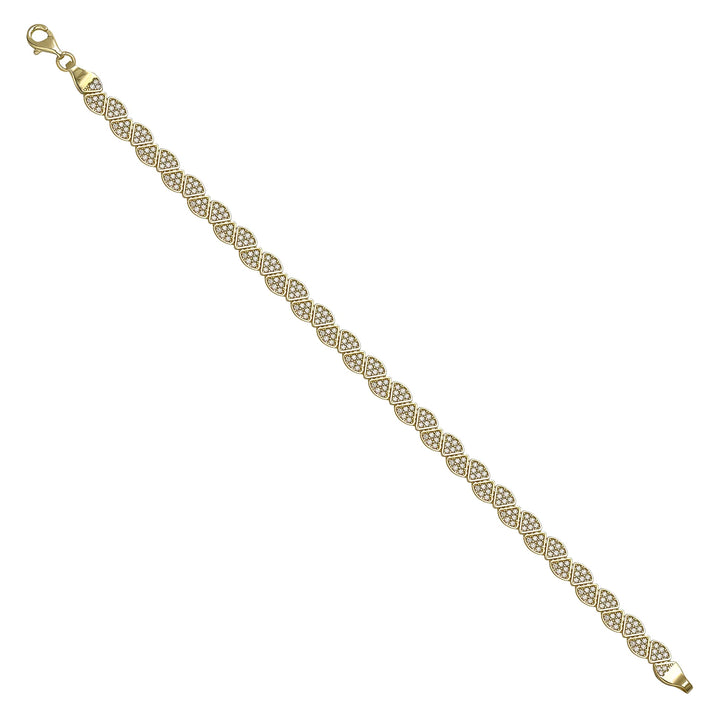 Solid gold fancy link bracelet, 12.33 g — shown at an angle across the frame.