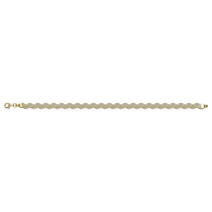 Solid gold fancy link bracelet, 12.33 g — shown square on a plain background.
