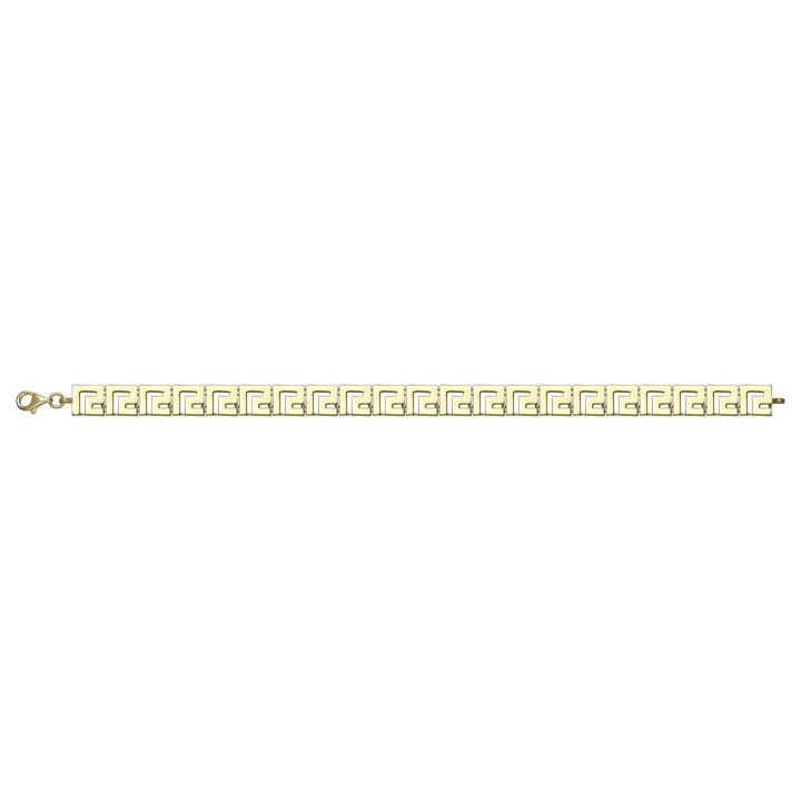 Solid gold fancy link bracelet, 7.65 g — shown square on a plain background.
