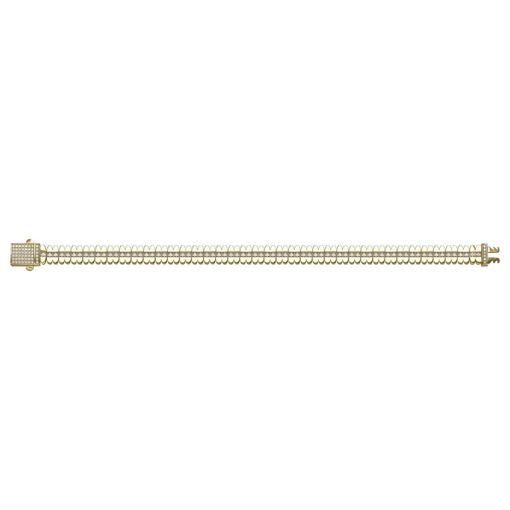 Solid gold bar link bracelet, 19.65 g — shown square on a plain background.