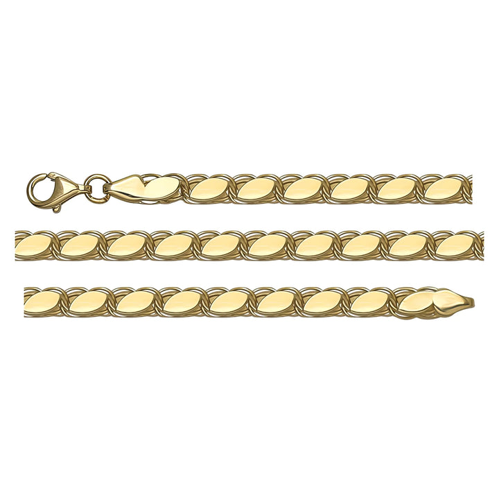 Solid gold braided bracelet, 6.35 g — shown in three rows across the frame.
