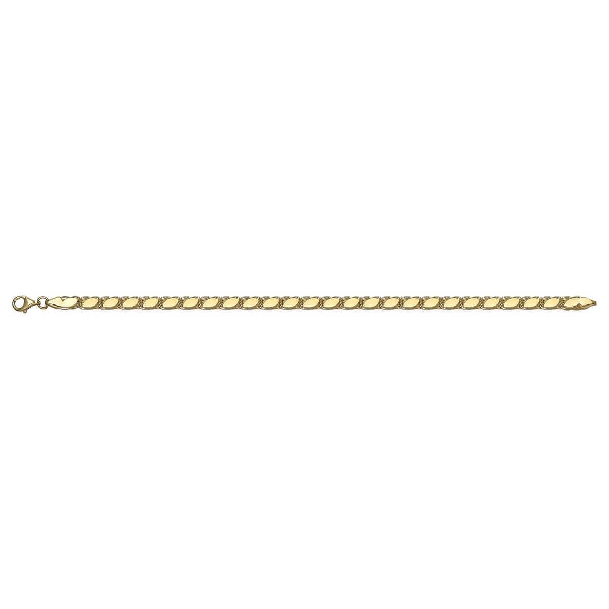 Solid gold braided bracelet, 6.35 g — shown square on a plain background.
