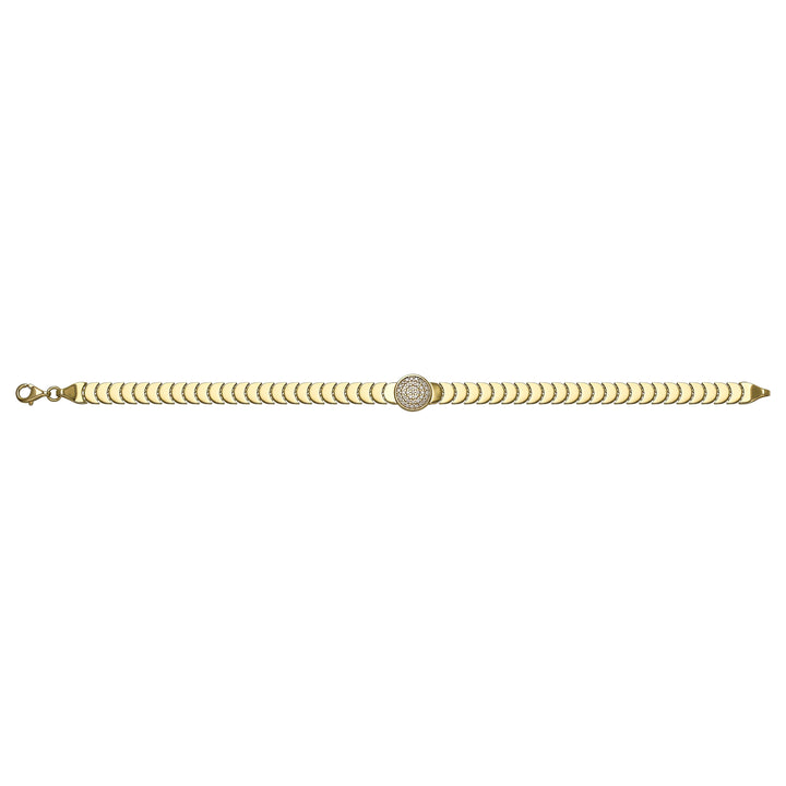 Solid gold braided bracelet, 9.19 g — shown square on a plain background.