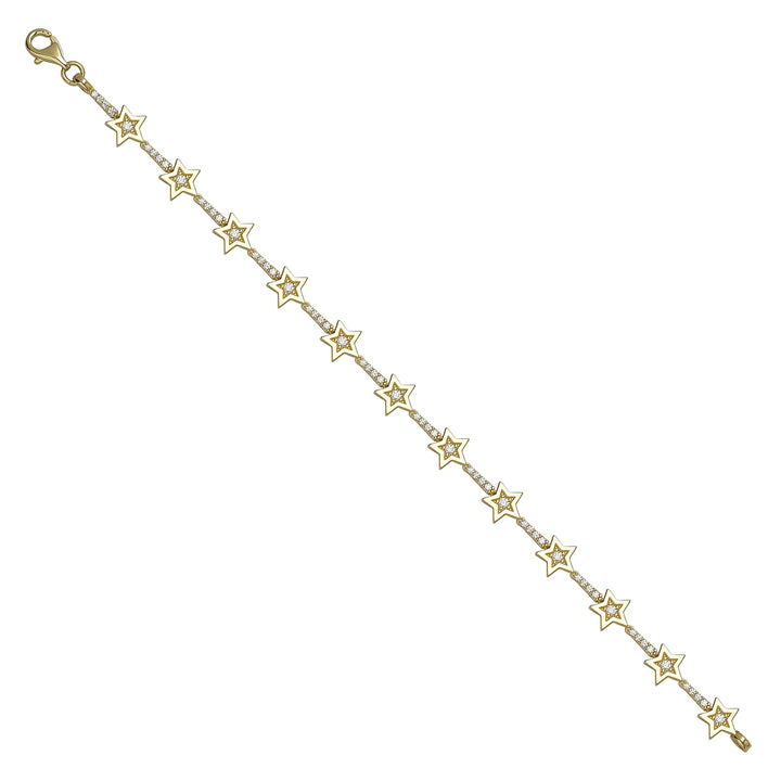 Solid gold fancy link bracelet, 7.57 g — shown at an angle across the frame.