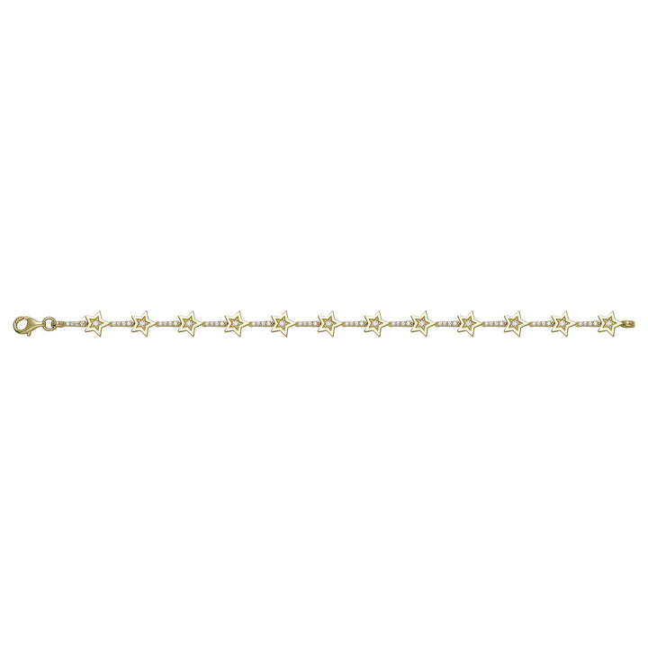 Solid gold fancy link bracelet, 7.57 g — shown square on a plain background.