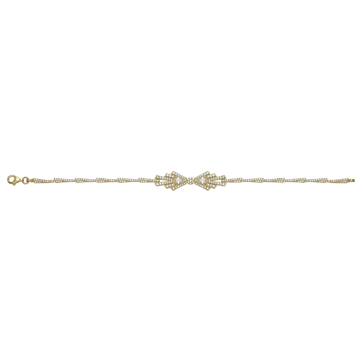 Solid gold fancy link bracelet, 7.07 g — shown square on a plain background.