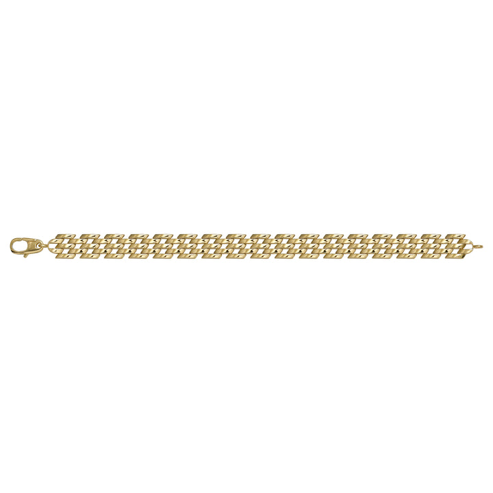 Solid gold braided bracelet, 11.55 g — shown square on a plain background.