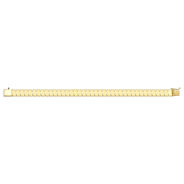 Solid gold id bracelet, 9.20 g — shown square on a plain background.
