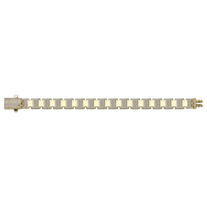 Solid gold bar link bracelet, 20.70 g — shown square on a plain background.