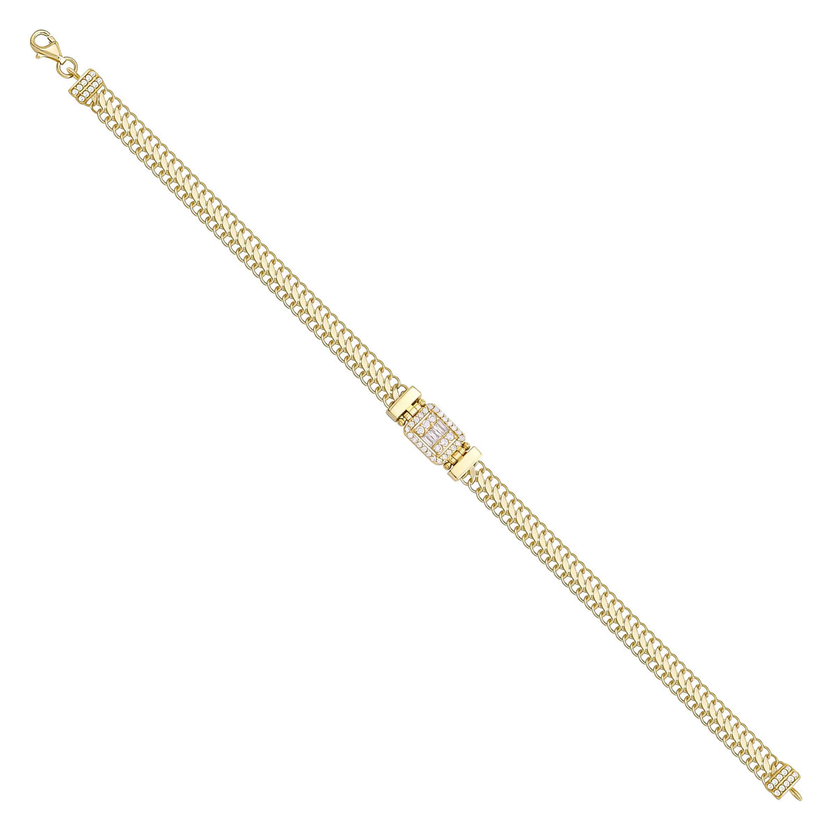 Solid gold curb bracelet, 5.80 g — shown at an angle across the frame.