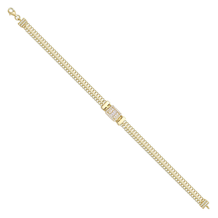 Solid gold curb bracelet, 5.80 g — shown at an angle across the frame.