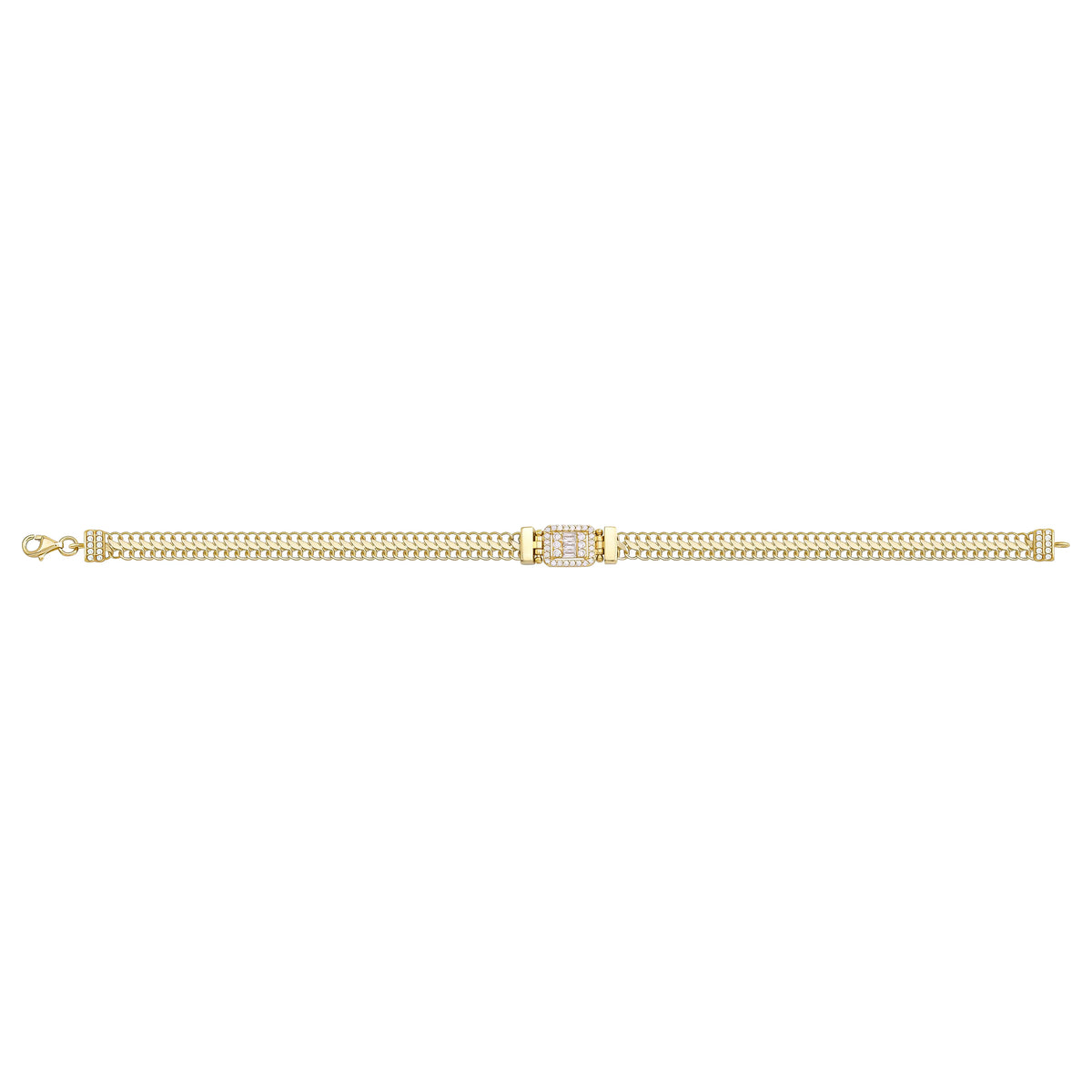 Solid gold curb bracelet, 5.80 g — shown square on a plain background.