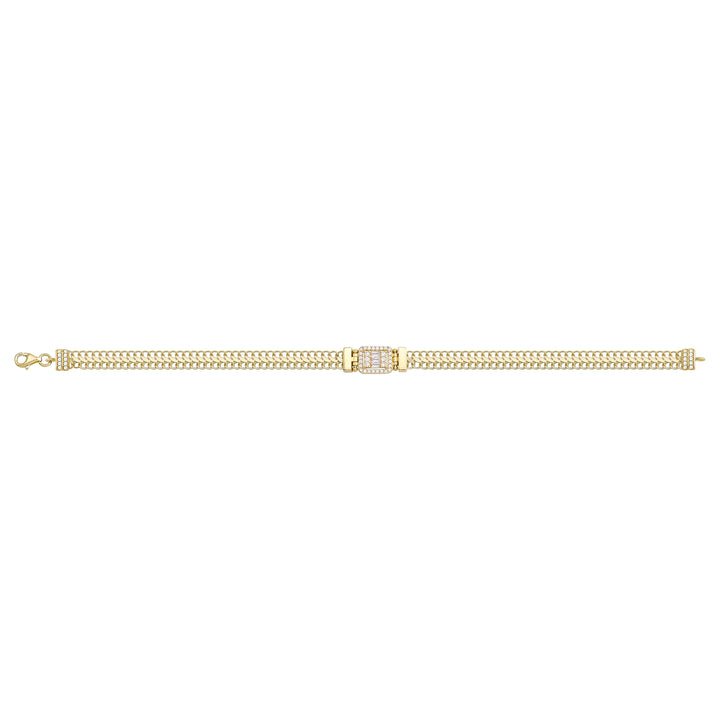 Solid gold curb bracelet, 5.80 g — shown square on a plain background.