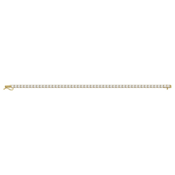 Solid gold tennis bracelet, 8.20 g — shown square on a plain background.