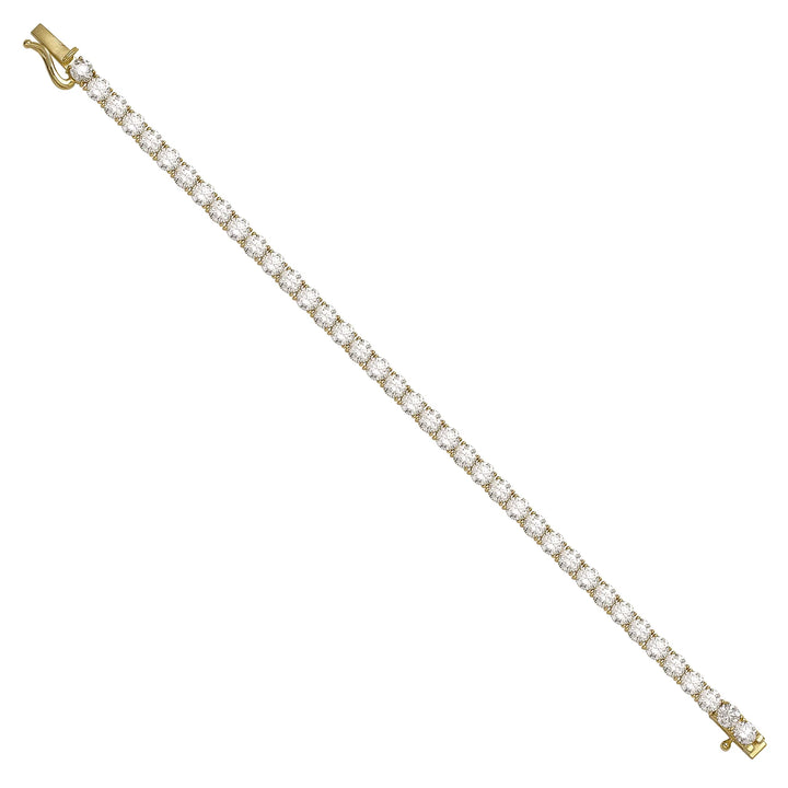 Solid gold tennis bracelet, 11.30 g — shown at an angle across the frame.