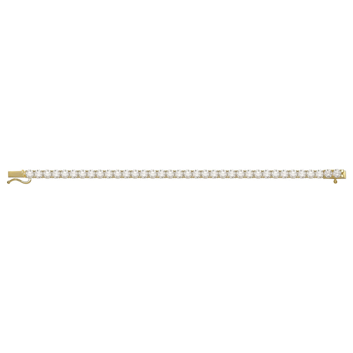 Solid gold tennis bracelet, 14.10 g — shown square on a plain background.