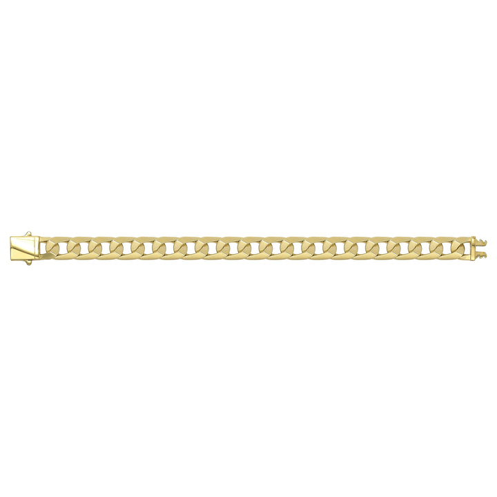 Solid gold curb bracelet, 13.42 g — shown square on a plain background.