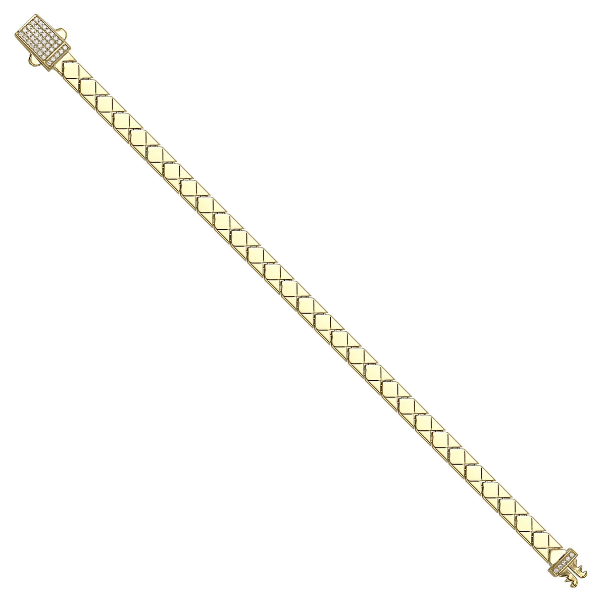 Solid gold braided bracelet, 8.85 g — shown at an angle across the frame.