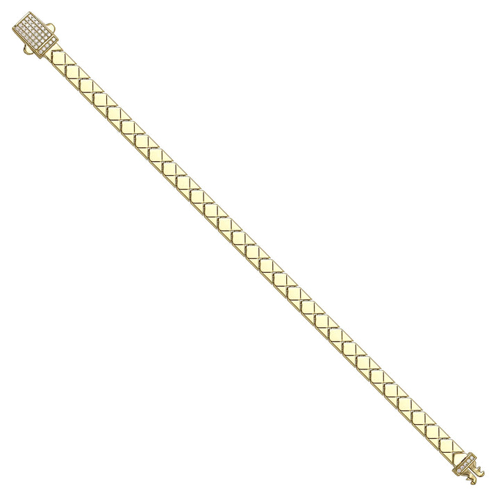 Solid gold braided bracelet, 8.85 g — shown at an angle across the frame.