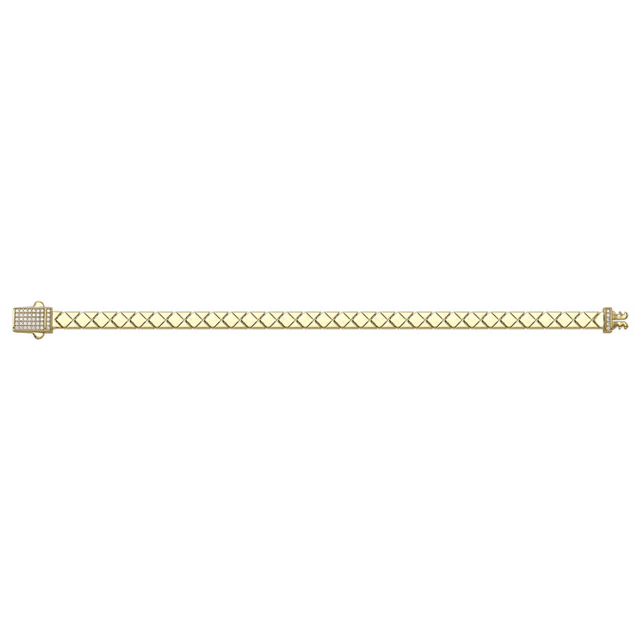 Solid gold braided bracelet, 8.85 g — shown square on a plain background.