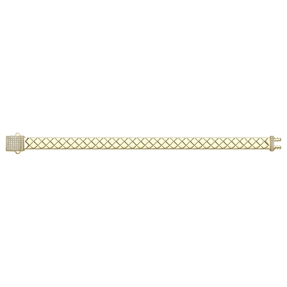 Solid gold braided bracelet, 12.35 g — shown square on a plain background.