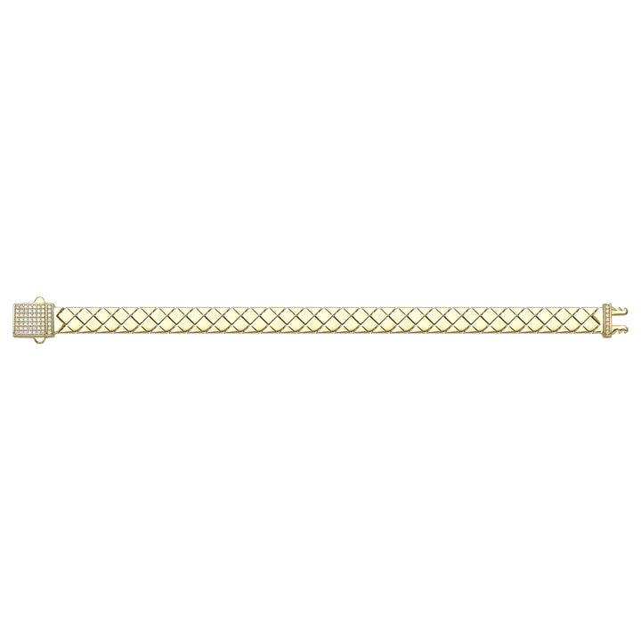 Solid gold braided bracelet, 12.35 g — shown square on a plain background.