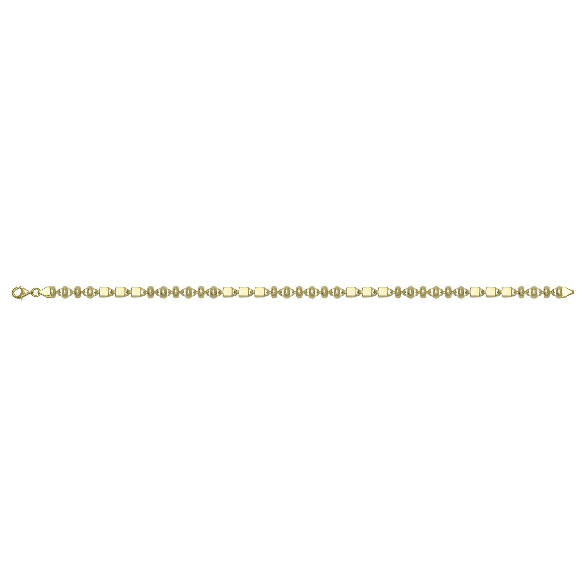 Solid gold bead bracelet, 4.50 g — shown square on a plain background.