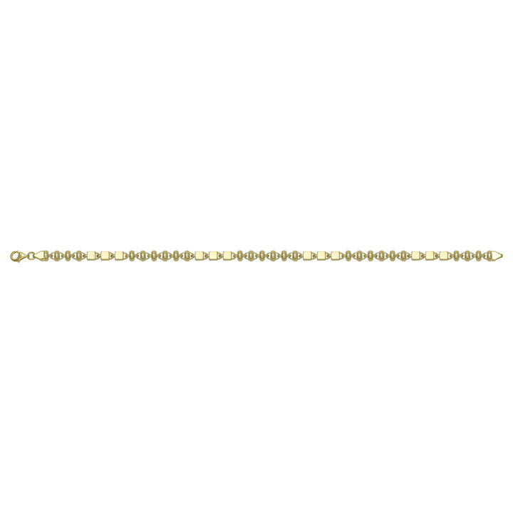 Solid gold bead bracelet, 4.50 g — shown square on a plain background.