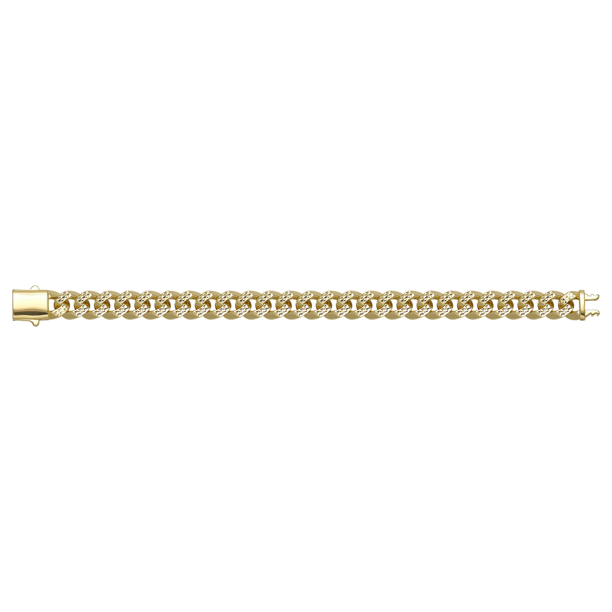 Solid gold curb bracelet, 13.40 g — shown square on a plain background.