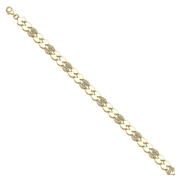 Solid gold curb bracelet, 8.95 g — shown at an angle across the frame.