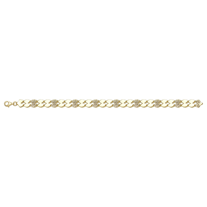 Solid gold curb bracelet, 8.95 g — shown square on a plain background.