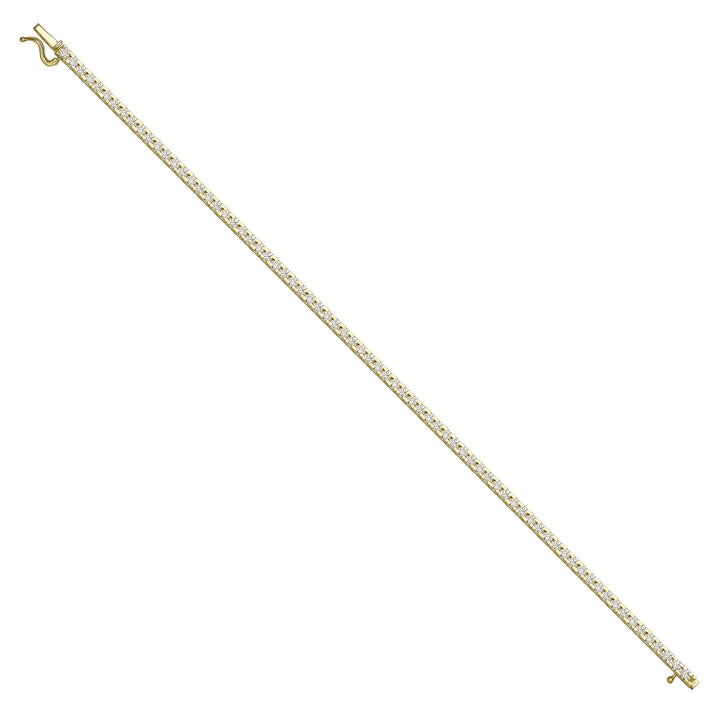 Solid gold tennis bracelet, 5.80 g — shown at an angle across the frame.