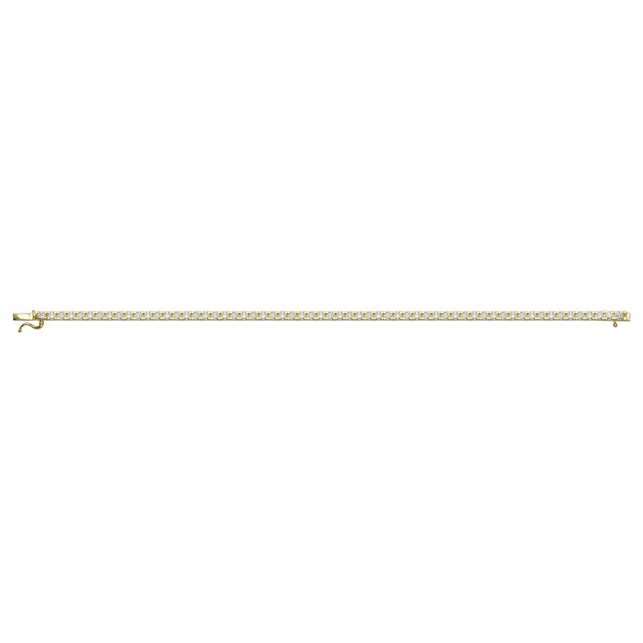 Solid gold tennis bracelet, 7.00 g — shown square on a plain background.