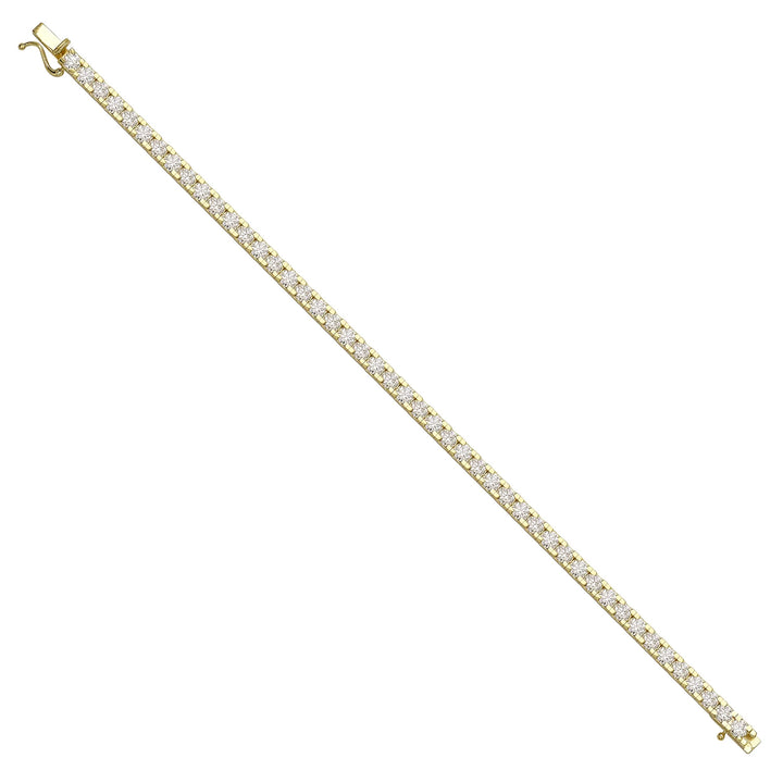 Solid gold tennis bracelet, 11.15 g — shown at an angle across the frame.