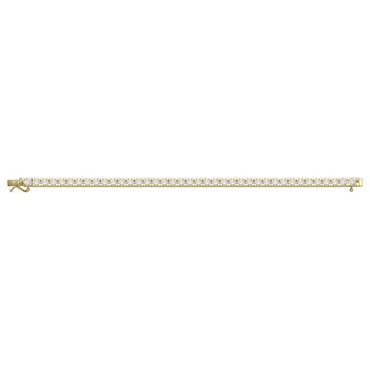 Solid gold tennis bracelet, 13.40 g — shown square on a plain background.