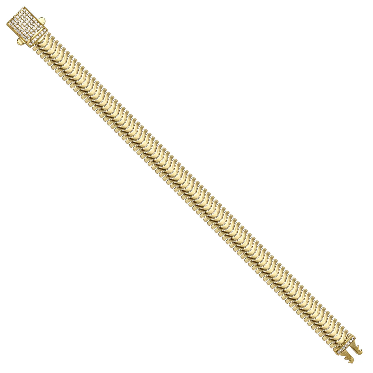 Solid gold braided bracelet, 16.40 g — shown at an angle across the frame.