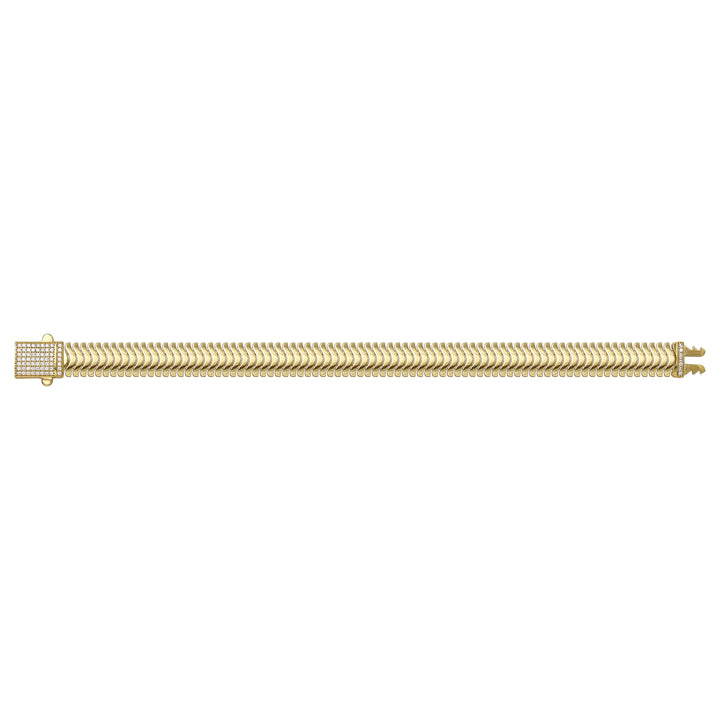 Solid gold braided bracelet, 16.40 g — shown square on a plain background.