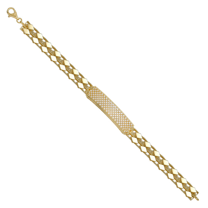 Solid gold id bracelet, 15.00 g — shown at an angle across the frame.