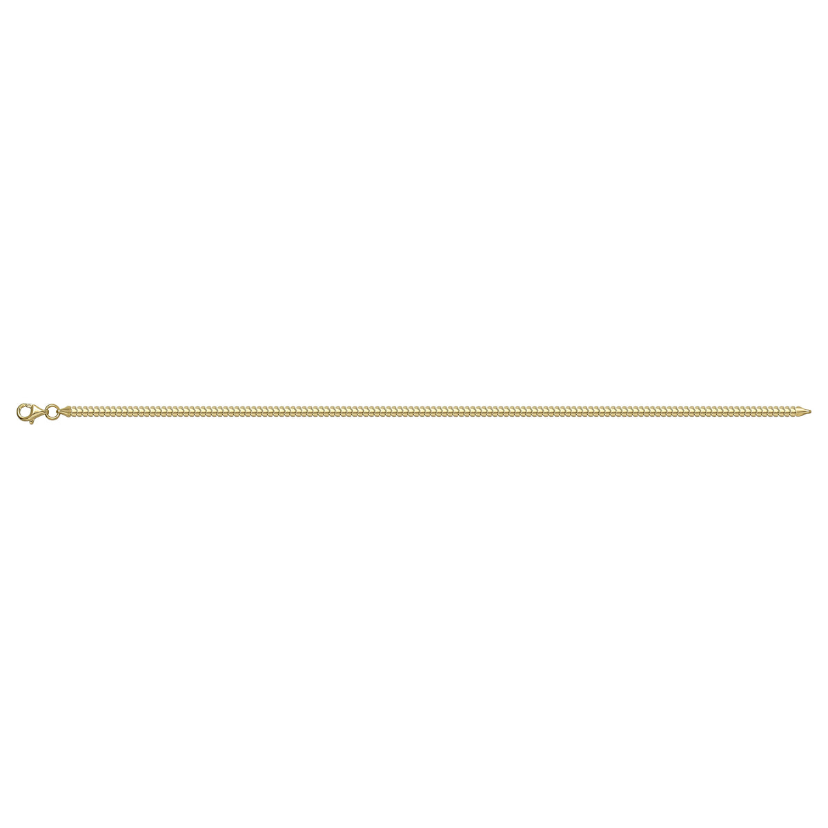 Solid gold braided bracelet, 3.45 g — shown square on a plain background.