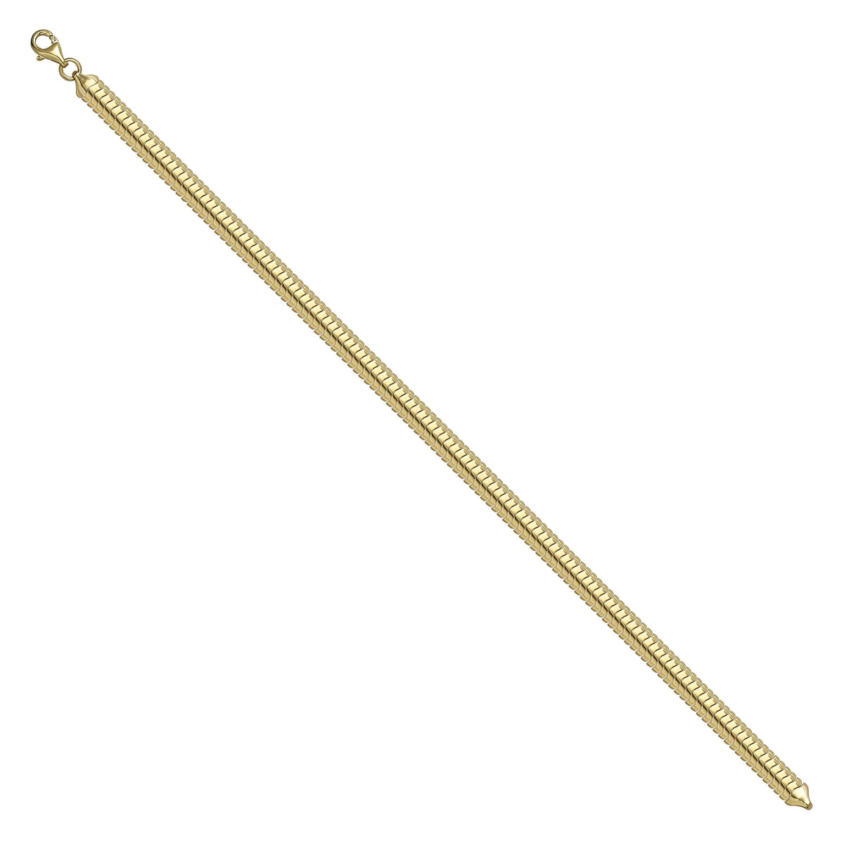 Solid gold braided bracelet, 5.60 g — shown at an angle across the frame.