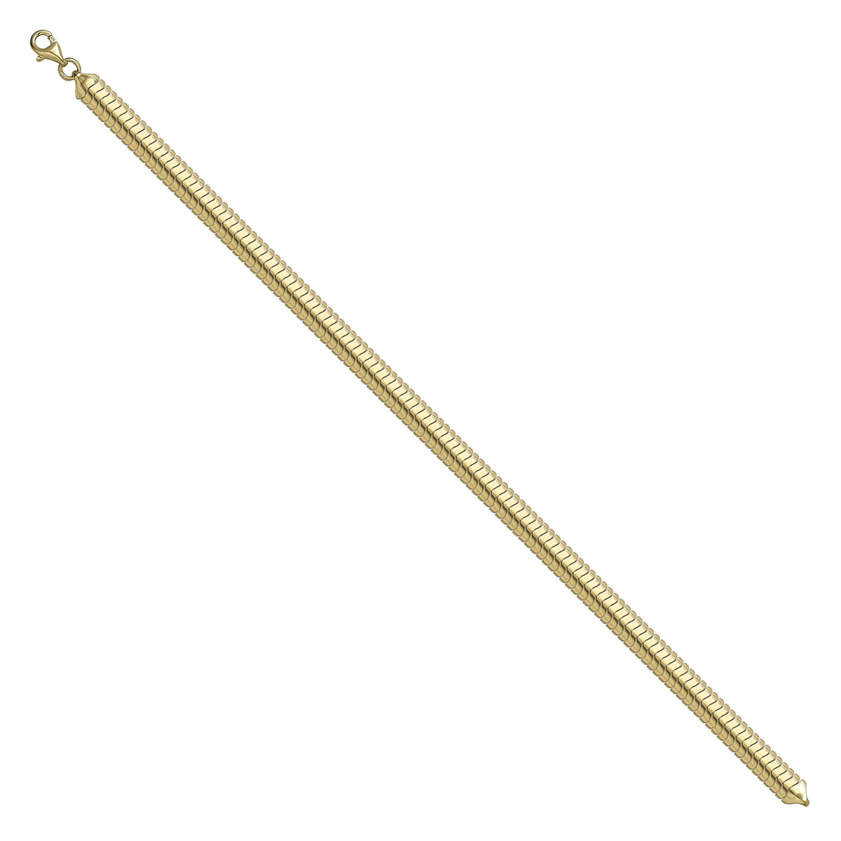 Solid gold braided bracelet, 5.95 g — shown at an angle across the frame.