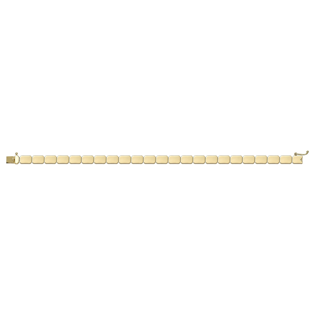 Solid gold id bracelet, 5.20 g — shown square on a plain background.