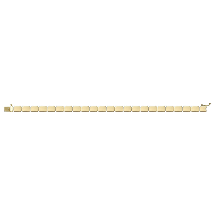 Solid gold id bracelet, 5.20 g — shown square on a plain background.