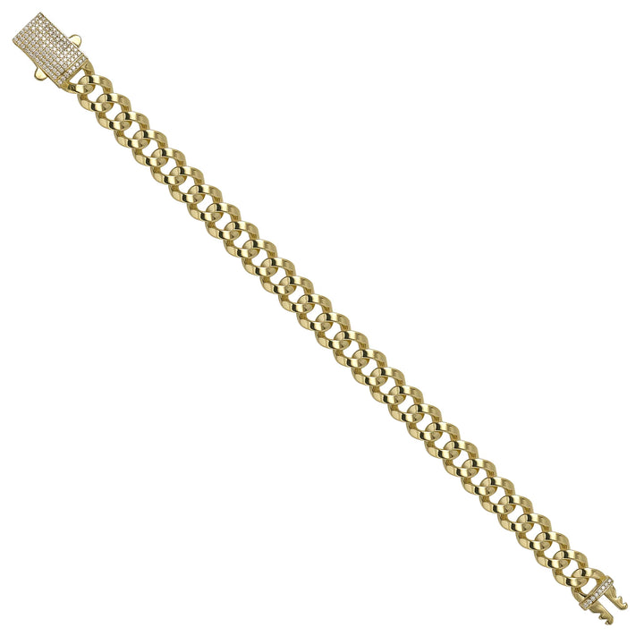 Solid gold curb bracelet, 16.45 g — shown at an angle across the frame.