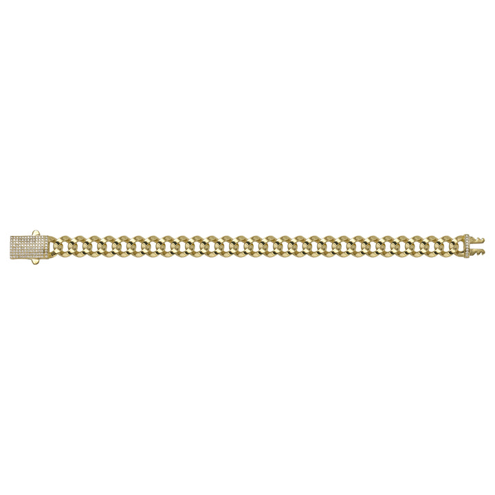 Solid gold curb bracelet, 16.45 g — shown square on a plain background.
