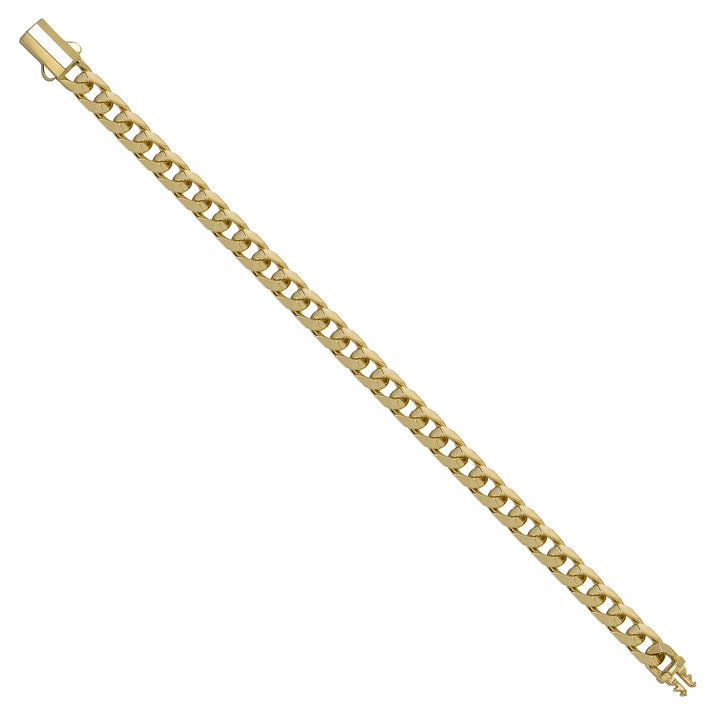 Solid gold curb bracelet, 10.68 g — shown at an angle across the frame.