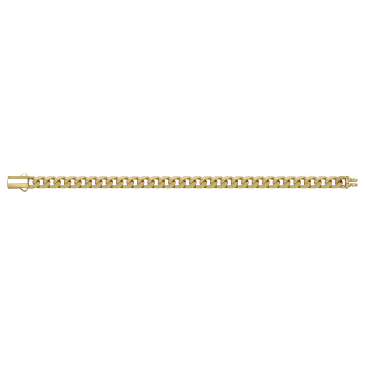 Solid gold curb bracelet, 10.68 g — shown square on a plain background.